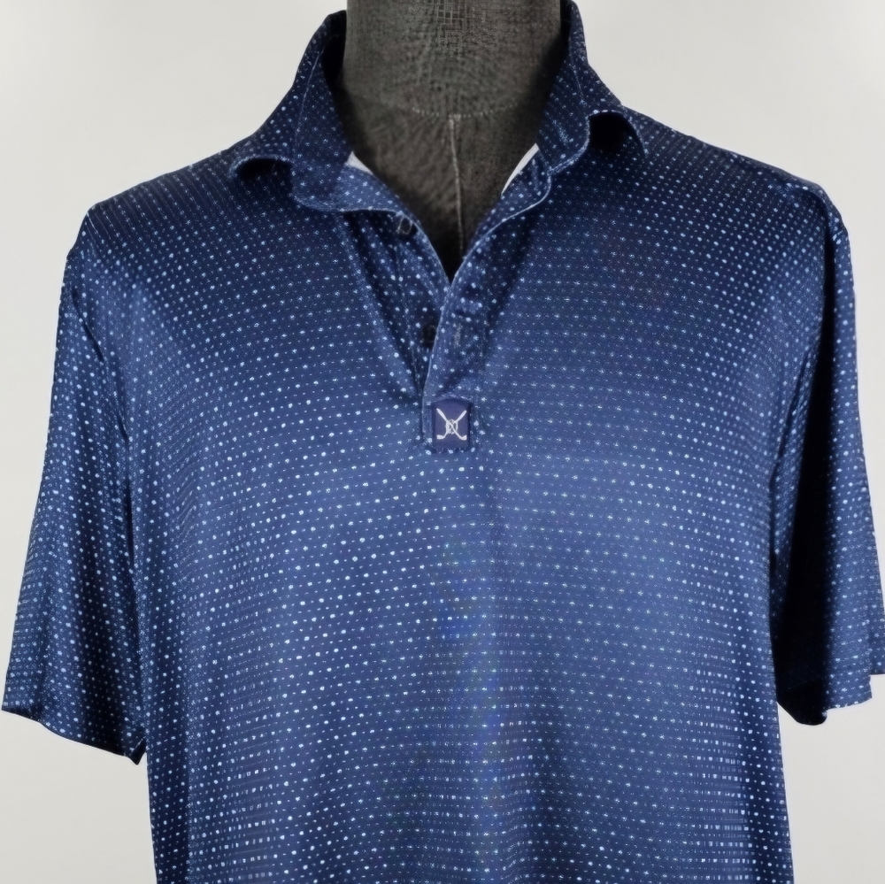 Construct Performance Men's Blue Patterned Poly B… - image 1